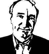イギリスのコンピューター技術者、ティム・バーナーズ=リー氏のイラスト