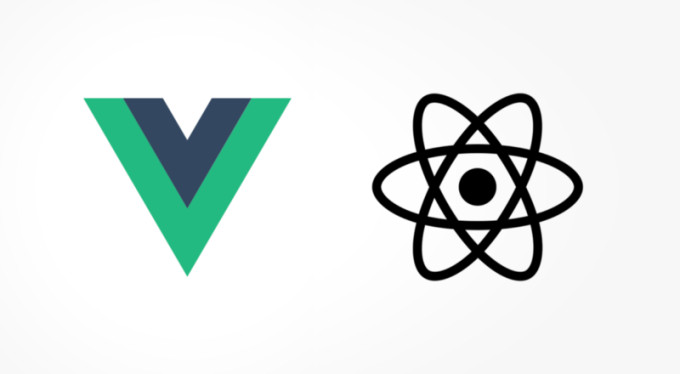 Vue.jsとReactのロゴ画像