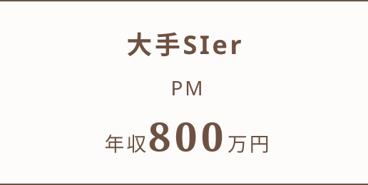 大手SIer PM 年収800万円